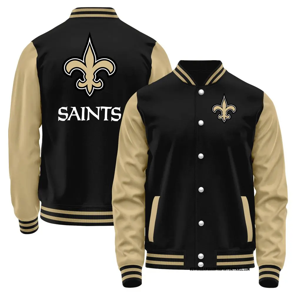 Black/Brown Youth New Orleans Saints Full-Snap Jacket