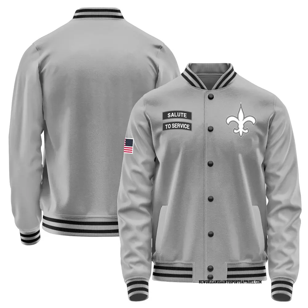 Gray Men's New Orleans Saints Salute to Service Performance Jacket