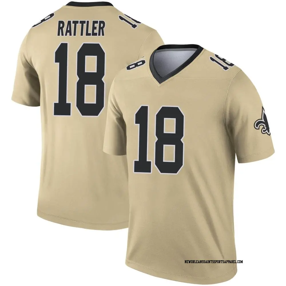 Legend Gold Men s Spencer Rattler New Orleans Saints Inverted Jersey Saints Store