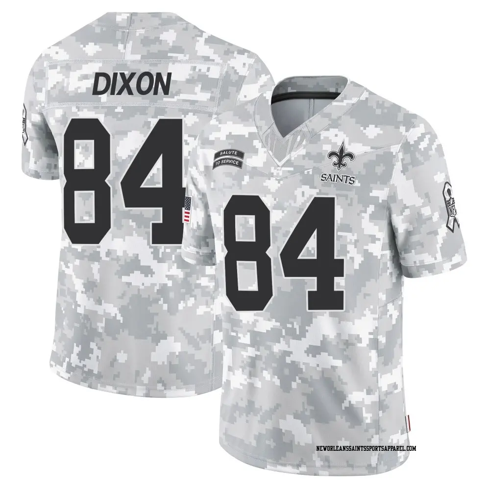 Limited Arctic Camo Men's Dai'Jean Dixon New Orleans Saints 2024 Salute to Service Jersey