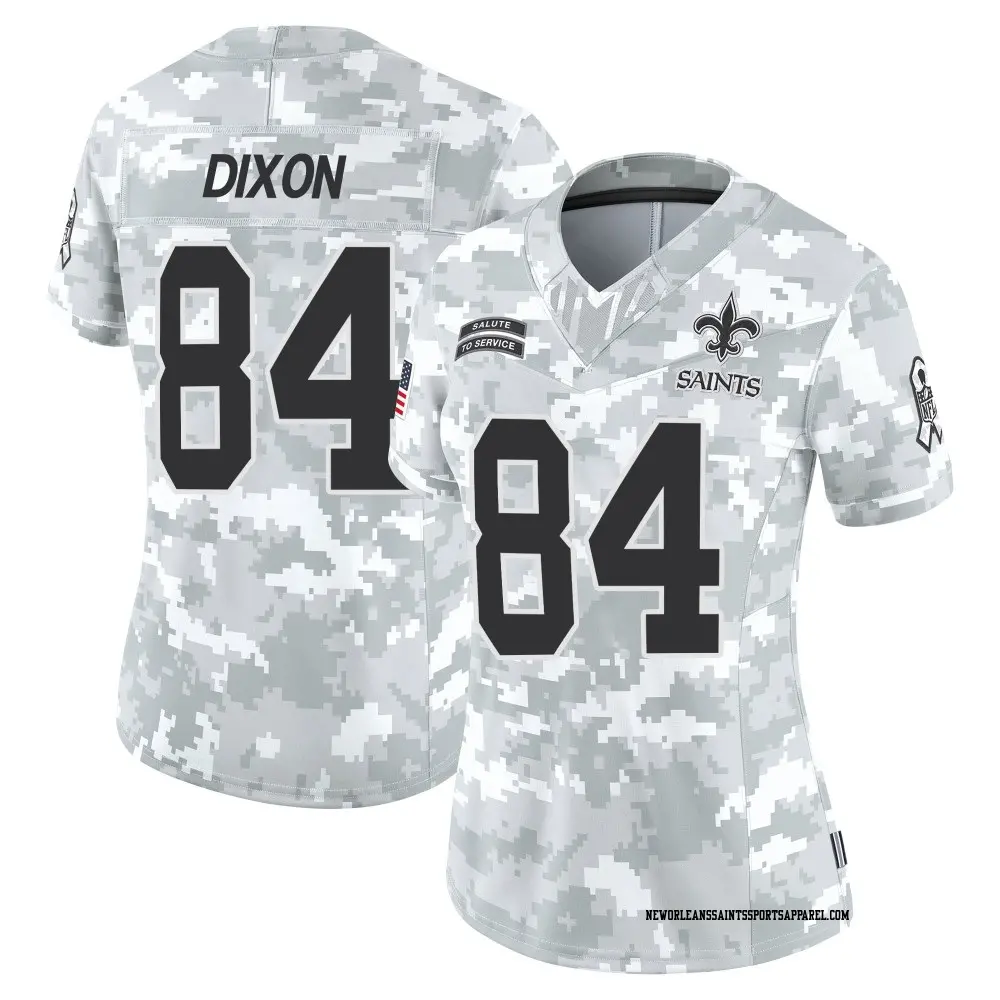 Limited Arctic Camo Women's Dai'Jean Dixon New Orleans Saints 2024 Salute to Service Jersey