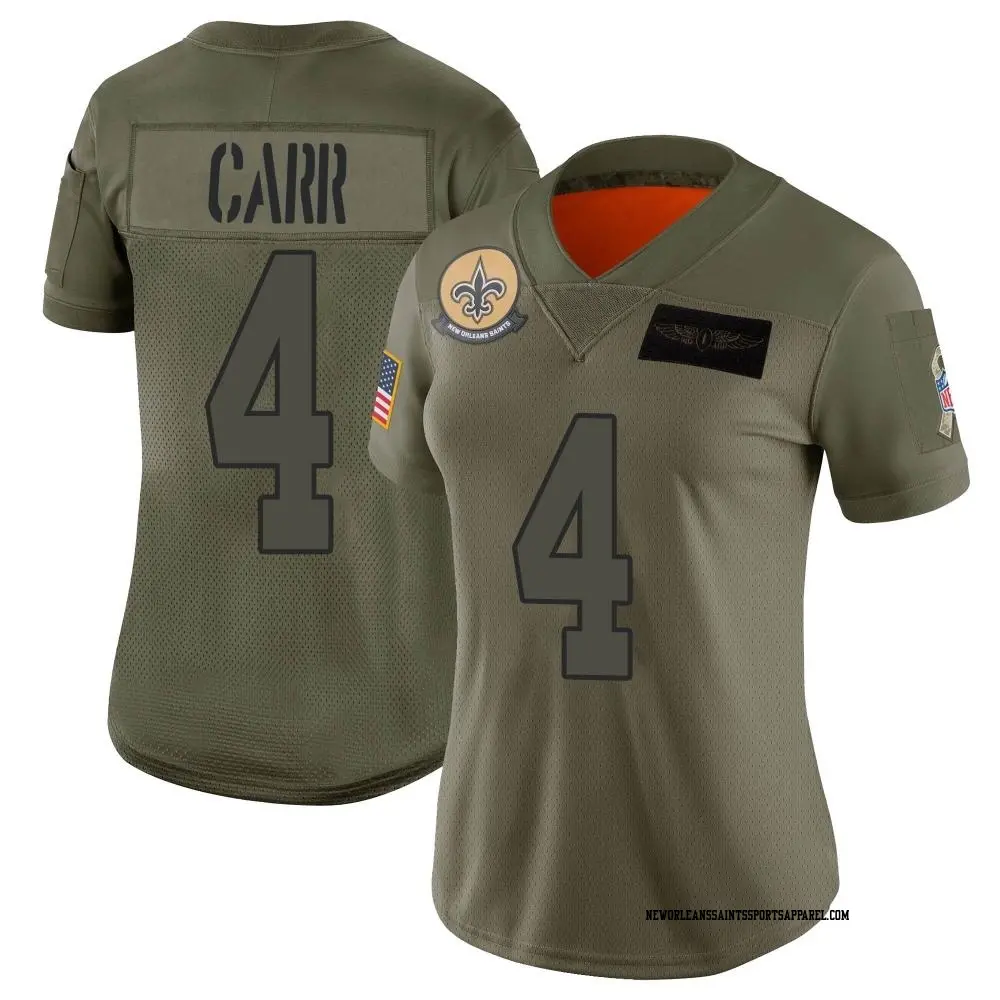 Derek Carr Jersey for Men Women and Kids Saints Store