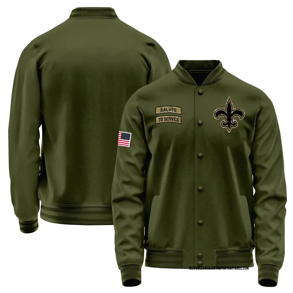 Olive Men's New Orleans Saints Salute to Service Sideline Performance Jacket