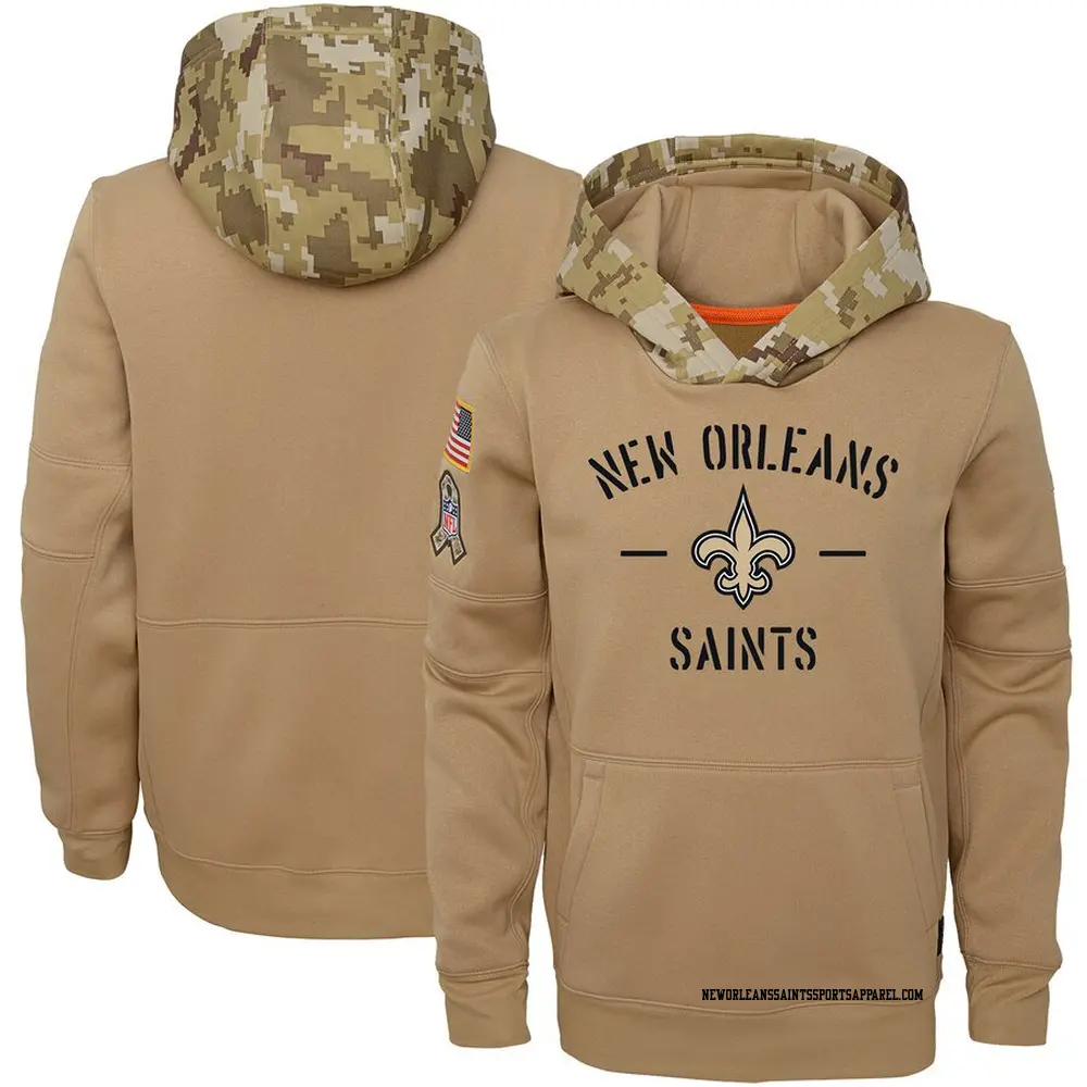 Men's new orleans saints 2018 olive salute to service pullover hoodie best sale